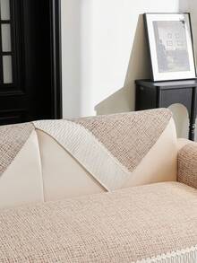 1pc European Style Fresh Floral Lace Sofa Cushion Cover, Luxury Minimalist Sofa Slipcover, Decorative Sofa Protector, Anti-Slip Anti-Dust Anti-Scratch, Suitable For Bedroom, Living Room, Office, Study, Party Venue, 1-4 Seater Sofa, L-Shaped Sofa