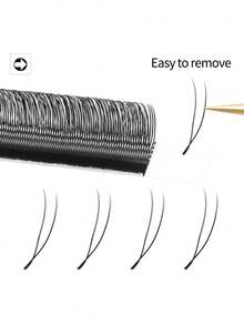 Nối mi giả 3D/4D/5D hình chữ U/W, 12 hàng, làm từ lông chồn, độ dày cao. - màu đen - Xem 107