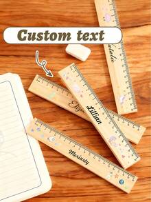 Personalised Wooden Rulers - Teacher Gifts - Laser Engraved 20cm Wooden Ruler, Custom Wooden Ruler,School Enrollment Gifts,Back To School,Personalized School Ruler,First Day Of School Gift,School Supplies.
