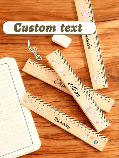 Personalised Wooden Rulers - Teacher Gifts - Laser Engraved 20cm Wooden Ruler, Custom Wooden Ruler,School Enrollment Gifts,Back To School,Personalized School Ruler,First Day Of School Gift,School Supplies.