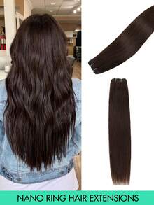 Extensões de cabelo costuradas, pacotes de cabelo humano real, extensões de cabelo com trama genial, trama colorida destacada, extensões de trama dupla amarradas à mão para mulheres