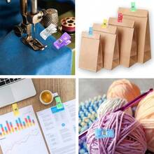 مشابك متعددة الأغراض كبيرة الحجم، تستخدم كمشابك خياطة ومشابك تجميع للحياكة والكروشيه والتريكو والأغراض العامة (ألوان عشوائية)