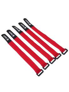 Dioche - Banda De Nylon De Bicicleta, Correas De Nylon De UsosúLtiples Ajustables del Manillar De La Bicicleta Que Monta En Bicicleta El Tenedor del Soporte De La Linterna(Negro) - Rojo - - Ver 11