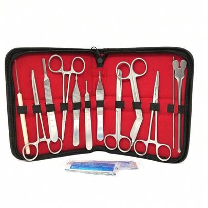 This Set Includes Stainless Steel Forceps And Scissors, All Crafted For Durable, Precise Use. The Tools Feature Sturdy Builds To Handle Careful ,Making Them Suitable For Scenarios Needing Detailed, Reliable Tool Work. Compact And Organized, It's Easy To Store And Access When Needed.