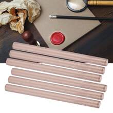 10 barras de lacre Cómodas barras de lacre flexibles y sin humo para sobres, tarjetas y manuscritos. Color champán dorado. - Dorado - Ver 6