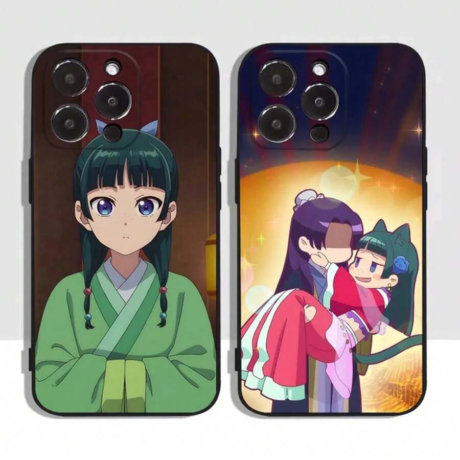 Custodia per telefono Apothecary Diaries Maomao compatibile con 15, 14, 13, 12, 11, Plus, Pro Max, XS, X, XR, SE, Mini, 8, 7, in morbido silicone nero - compatibile con custodia 17, custodia 17 Pro, custodia 17 Pro Max