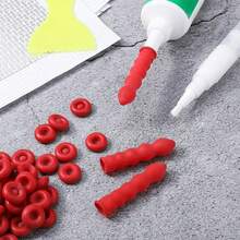 5Set (10pcs/Set) Re-Sealable Caulk Protective Cap Caulking Nozzle Caps Tube Tips Covers - Red - View 4