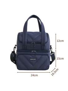 1 szt. Duża pojemność, miękka, izolowana torba na lunch, przenośna, izolowana torba o dużej pojemności, przenośna, izolowana torba na lunch z folii aluminiowej, izolowana torba na lunch z powrotem do szkoły, podróż, piknik, szkoła, praca, kemping, biuro, dziewczęta, chłopcy, studenci, niezbędne w podróży, artykuły szkolne, niezbędne na studia, świąteczna torba na lunch, odpowiednia na każdą porę roku: wiosnę, lato, jesień i zimę