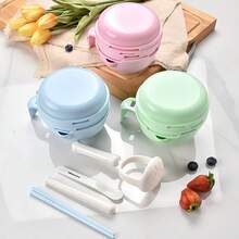 Kit Procesador de Comida para Bebé Manual 8 en 1, Exprimidor, Rallador y Machacador de Papillas Portátil para Frutas y Verduras, Plástico Libre de BPA - Verde - Ver 5