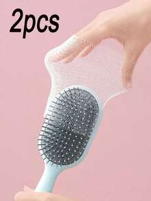 Juego de 50 piezas de red de limpieza de peines, peine regular desmontable y reutilizable, cepillo de limpieza de mango redondo y largo, herramienta de eliminación de residuos de cabello, red desechable de recolección de cabello, juego de limpieza de cepillos de diseño eficiente y duradero, compacto y resistente, limpiador de malla elástica, limpiador de cepillos de cabello multifuncional para uso doméstico y al aire libre, red portátil para peines, artículos de limpieza, herramientas de limpieza y artículos para el hogar de regreso a la escuela