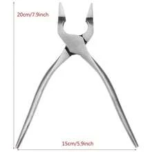 Leathercraft Flatten Pinza para Pinzas, Ajuste de Borde Presione Flatten para Correa de Bolso - Metálico - Ver 4