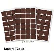 72/120 件家具毛毡垫套装 - 防滑椅腿垫,用于保护硬木地板、金属饰面家具和地板保护垫 - 中性棕色,多种尺寸 - 棕色 - 查看 10