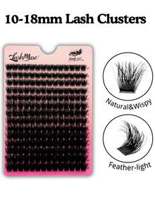 392PCS/196PCS Lash Clusters Kit – 150D Faux Mink DIY Lash Extension, Premium D Curl Individual Lash Clusters 0.31–0.63inch, Natural Volume, Lightweight & Reusable, Easy-To-Apply Eyelash Kit With Lash Bond & Seal, Tweezers & Lash Brush, Perfect For Daily Wear, Wedding, Cosplay, Halloween, Thanksgiving, Christmas & New Year's, Lash Clusters, Eyelash Clusters, Individual Eyelashes, Lashes, Fake Lashes, Beauty & Health, Personal Care, Festive Glam Beauty - 黑色 - 查看 4