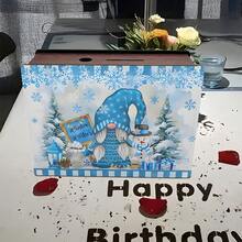 Merry Christmas/DIY Set, Handmade Wooden Rectangular Coin Storage Box, Red/Blue, Home Decor, Piggy Bank, Home Office, Wedding Holiday New Year Gift, Graduation, Birthday Party Favor, Home Decor, Library Display, Halloween And Christmas Gift, Small Organizer (No Electricity)