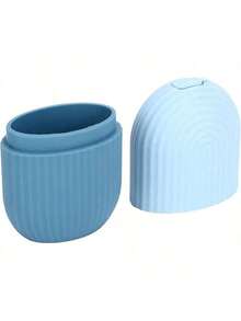 Roller Rodillo de Hielo para la Cara Agarre Antideslizante Rodillos de Hielo para la Cara Silicona Duradera Fácil Operación Molde de Hielo para Belleza Apriete (Azul) - Azul - Ver 4