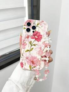 奶油色纹理波浪边极简高端TPU花卉彩绘防摔手机壳，兼容 XR/7/8、17Pro/17Air/17/17ProMax、16/11/16Pro/16Plus/16ProMax/16E/15ProMax、13/14/12/XS/XR/7G/8P、Galaxy S25/S25Plus/S25 Ultra、A16/A36/A26/A56、11/12Pro/12/12X/13Pro/14Pro/15Pro、Redmi 10/9/Note9/12C/Note11Pro/Note8Pro - 彩色 - 查看 3