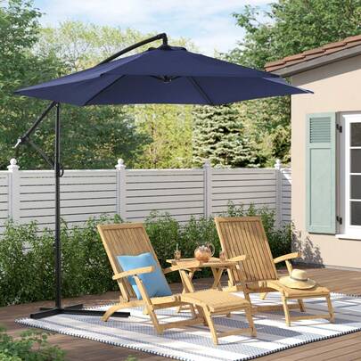  TUKAILAi Outdoor Garden Parasol 3M Parasol Umbrella With Crank And Tilt,UV Protection, Market Table Parasol For Outdoor, Garden, Patio, Beach