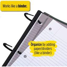Five Flex Hybrid NoteBinder- Cuaderno y carpeta en, Negro, 11 1/2 x 10 3/4 - Negro - - Ver 2