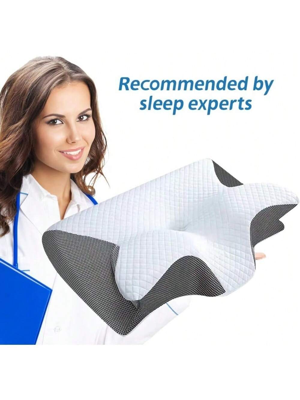 وسادة رغوة الذاكرة لدعم الرقبة، وسادة رقبة قابلة ل...
