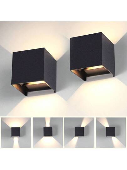 LED Wand Light, Square Up Down Lighting Outdoor Lamp, Waterproof Porch Verlichting Home Patio/Yard/Garden/Stairway/Street/Living Room/Bedroom/Kitchen/Bathroom/Hallway/Corridor, Choose Material As Needed