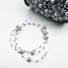 5码8毫米圆形珍珠串珠链花环花朵亚克力珠子适用于婚礼圣诞装饰DIY珠宝配饰