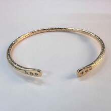 1 Peça Pulseira Leve de Strass Dourado Antigo Joia de Luxo Feminina - Pulseira de diamante único de peso pequeno - Visão 10