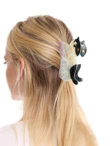 1 件可爱卡通动物猫/发爪，醋酸纤维卡哇伊甜美鲨鱼发饰时尚发夹优雅爪夹冬季发夹 - 彩色 - 查看 2