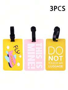 Nueva etiqueta de equipaje de PVC suave y de goma para escribir el nombre, identificación logística y tarjeta de embarque, soporte para tarjetas de identificación, colgante de regalo de Navidad para viajes, vacaciones con tarjetas de identificación portátiles