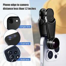 15合1智能手机镜头套装，包含鱼眼镜头、广角镜头、CPL偏光镜、星芒滤镜、彩色滤镜、长焦镜头和微距镜头，兼容及大多数智能手机 | 15种不同镜头满足各种需求，是馈赠佳品 - 黑色 - 查看 7