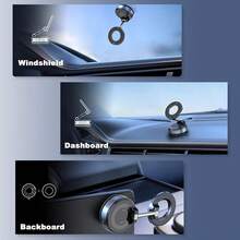 Upgraded 360° Nano Gel Vacuum Magnetic Phone Holder, Car Phone Holder , Suction Cup Phone Mount For Car/For IPhone 17 Pro Max - màu đen - Xem 6