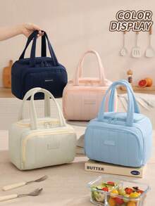1 szt. Duża pojemność, miękka, izolowana torba na lunch, przenośna, izolowana torba o dużej pojemności, przenośna, izolowana torba na lunch z folii aluminiowej, izolowana torba na lunch z powrotem do szkoły, podróż, piknik, szkoła, praca, kemping, biuro, dziewczęta, chłopcy, studenci, niezbędne w podróży, artykuły szkolne, niezbędne na studia, świąteczna torba na lunch, odpowiednia na każdą porę roku: wiosnę, lato, jesień i zimę