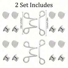 2 Sets Adjustable Jeans Buckle Seamless Pants Waist Clothes Button Nail Free Repeated Removal Artifact Invisible Waist - Nhiều màu - Xem 4