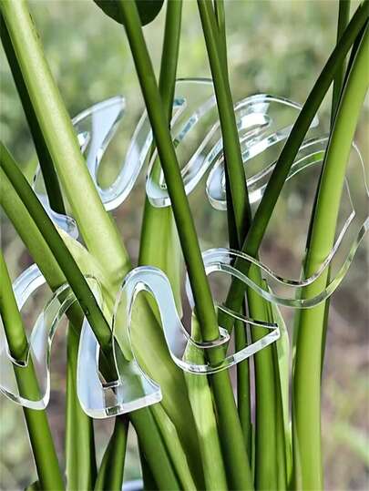 Heavy-Duty Plant Support Frame - Heavy-Duty Folding Clips For Stems, Stumps - Gardens, Floral Arrangements, Indoor/Outdoor Plants - Space-Saving Folding Design, Stability For Lawns And Home Decoration, Sturdy Clip Design, Outdoor Decoration