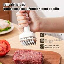 Kitchen Gadgets 1pc Meat Tenderizer Needle & Pork Shredder & Stainless Steel Meat Pounder Tool For Kitchen Bbq Steak & Chicken  Gadgets Tools Christmas Stuff Cooking Christmas - màu đen - Xem 12