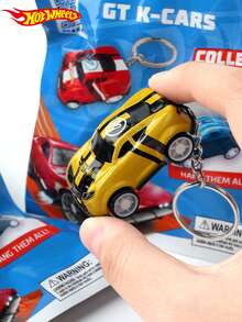 Mattel Hot Wheels 官方授权回力车钥匙扣盲袋随机 1 件迷你 GT K 汽车装饰汽车钥匙扣男士拉动式自走式汽车包夹趣味收藏惊喜礼物送给朋友生日圣诞派对礼物