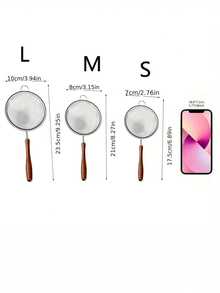 304 不锈钢厨房面粉筛、豆浆滤网、细网漏勺、婴儿食品机配件、厨房配件、家庭厨师必备厨房工具礼物、节省空间的厨房收纳盒、圣诞厨房礼物之选