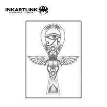 INKARTLINK Tatuajes temporales de elementos antiguos egipcios de INKARTLINK, con apariencia de tatuajes realistas, tatuajes botánicos, resistentes al agua y de larga duración de 1-2 semanas