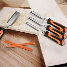 Wood Chisel Set 10 Pieces Woodworking Tools Sharpening Stone With Storage Box UK - Orange - View 6