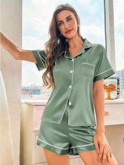 Pakaian Santai Premium Lembut, Halus, Ramah Kulit, Bernapas, Minimalis, Elegan, Melangsingkan, Serbaguna, Dapat Dicuci dengan Mesin, Mudah Perawatan, Pakaian Santai Elegan, Set Rumahan Kasual Nyaman untuk Dipakai Sehari-hari