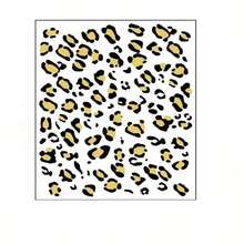 1PC Leopard Print And Golden Temporary Tattoos - Retro Style, Sexy Party & Stage Makeup, DIY Face Stickers For Men And Women, DIY Tattoo StickersDramatic Leopard SpotsTemporary Face Stickers - متعدد الألوان - مشاهدة 9
