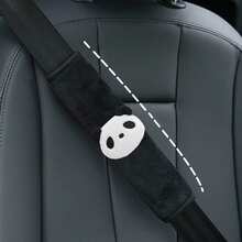1-3 Coprivolante per auto a tema panda, protezione per le spalle, coprimanubrio in peluche caldo, accessori decorativi per interni auto