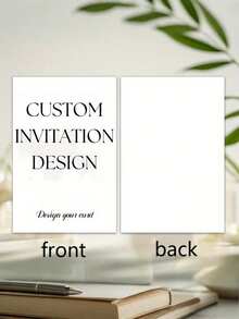 Customizable Photo Invitation - 12 X 18 Cm, Suitable For Weddings, Christenings, Birthday Parties, Engagements And Small-Scale Business Events, Paper Material, No Power Required, Event Announcement | Elegant Font Design | Thick High-Quality Paper, Wedding Invitation - Multicolor - View 2