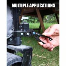 alicates para bomba de agua, alicates de junta de ranura de 4 pulgadas, alicates de lengeta y ranura ajustables rpidos con bloqueo de empuje de 15 posiciones, mordaza en V para agarre - Negro - - Ver 10