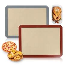 Oven- Baking Mat, High-Temperature Resistant Silicone Baking Mat, Non-Stick Baking Mat, Silicone Cookie Sheet, Easy To Clean And Reusable Baking Tray, Suitable For Making Cookies, Macarons, Bread - Cut-corner Silicone Baking Mat - View 2