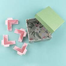 Juego de abrazaderas de ensamblaje de esquinas/divisores para hacer cajas de regalo, guía de cubiertas de libros, manualidades de encuadernación de libros, artesanía de cartón prensado DIY - Multicolor - Ver 12
