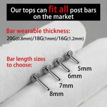 Giga 1PC ASTM F136 Titanium Flower CZ Opal Cartilage Earring 16G Threadless Helix Tragus Stud Nose Lip Flat Back Labret Piercing Women Jewelry Earring Studs Classic