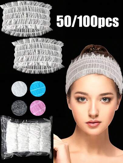 1 pieza Diadema desechable de SPA - Banda para el cabello facial suave y sin elástico, adecuada para mujeres, libre de conservantes, color beige claro, apta para sauna, limpieza facial, cuidado de la piel y maquillaje, blanco, esencial para la belleza, cómoda de usar, duradera, accesorio de belleza, opción ideal para entusiastas de la belleza.