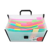 archivero expandible de plstico con agarradera carta 12 Divisiones Blanco Transparente con separadores Organizador de documentos Organizador con separadores Tamao carta - Blanco - Ver 4