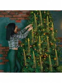 3000pcs, Tinsel Icicle Strands, Christmas Tree Tinsel Icicles Tinsel Foil Fringe Garland Tinsel Icicles Iridescent Holiday Festivals Decor Birthday Party Supplies - Multicolor - View 8