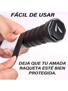 VXMBNB, Overgrip Tenis, Overgrip Padel de 12 Piezas, Absorbente del Sudor y Antideslizante, Apto para Tenis, Cricket y Otras Raquetas. - Negro - Ver 4